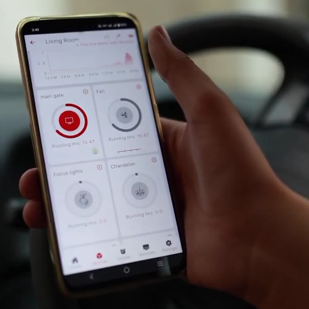 Onebee mobile app used for controlling existing gate automation remotely