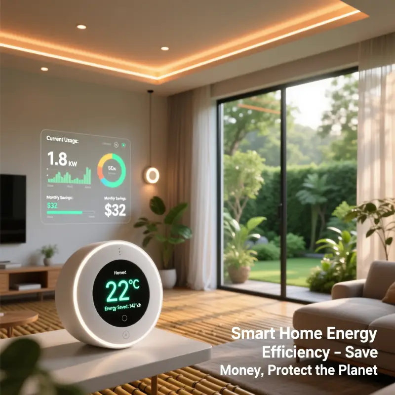 Smart thermostat and lighting system for energy-efficient scalable smart home - onebee