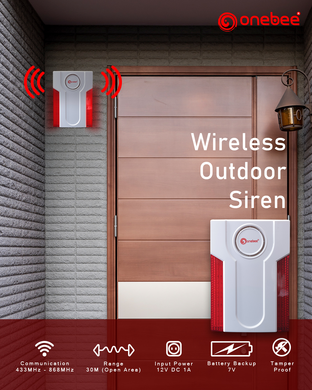 Wireless Outdoor Siren 2 | door automation solution